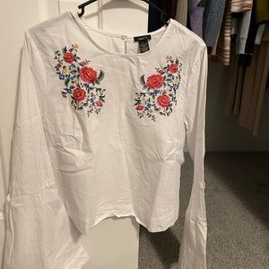 Floral white blouse